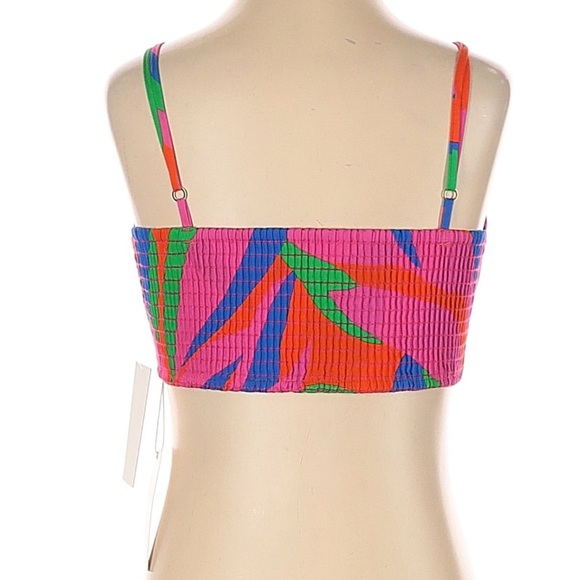 Show Me Your Mumu Cartagena Colorful Pink Orange Blue Green Smocked Crop XS - Picture 4 of 7
